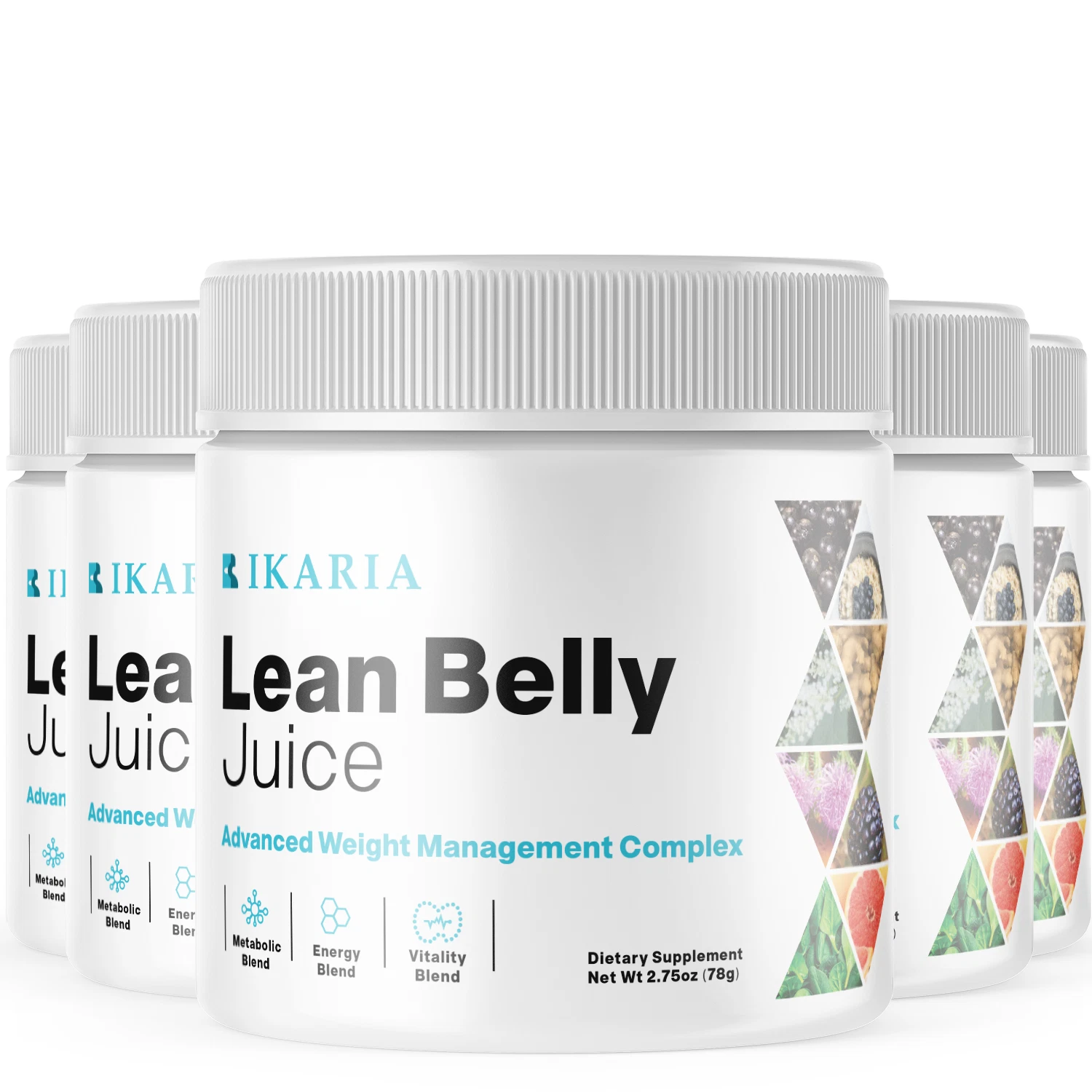 (5 Pack) Ikaria Lean Belly Juice, Ikaria Lean Belly Juice Powder (13.75oz)