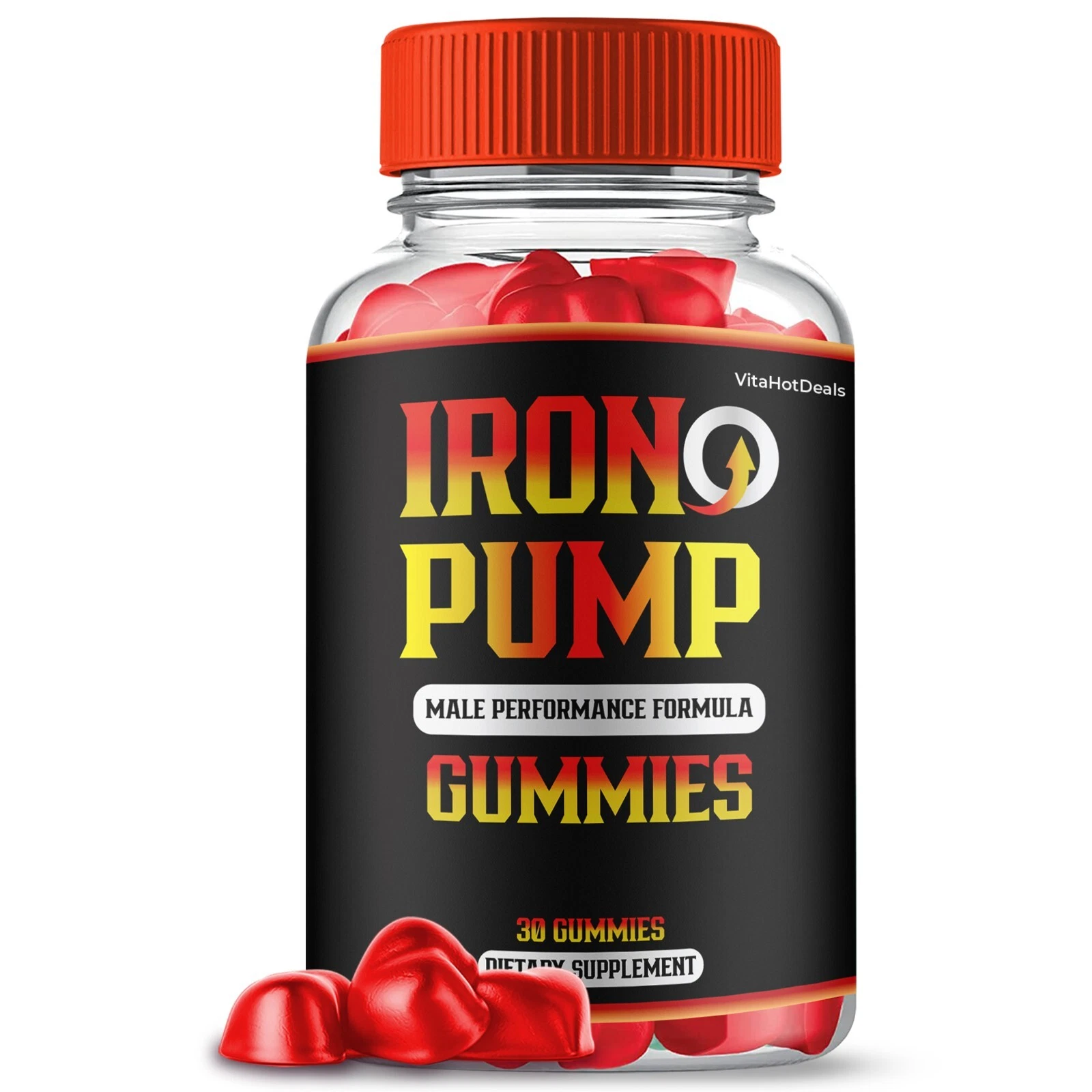 Iron Pump Gummies for Men, Iron Pump Gummy Male Health Max Strength (1 Pack)