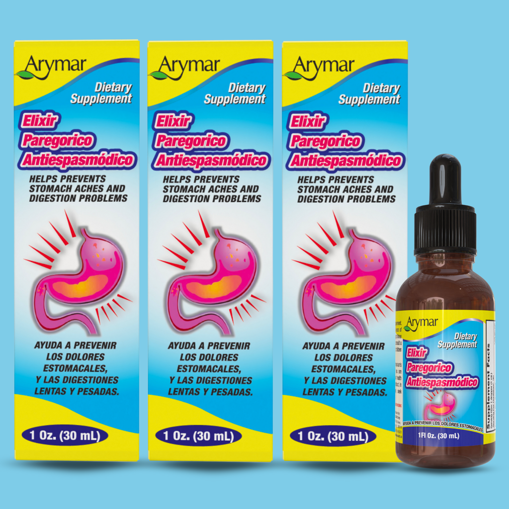 Arymar - Elixir Paregorico Antiespasmodico, Digestive Support, 1 fl oz, (3-Pack)