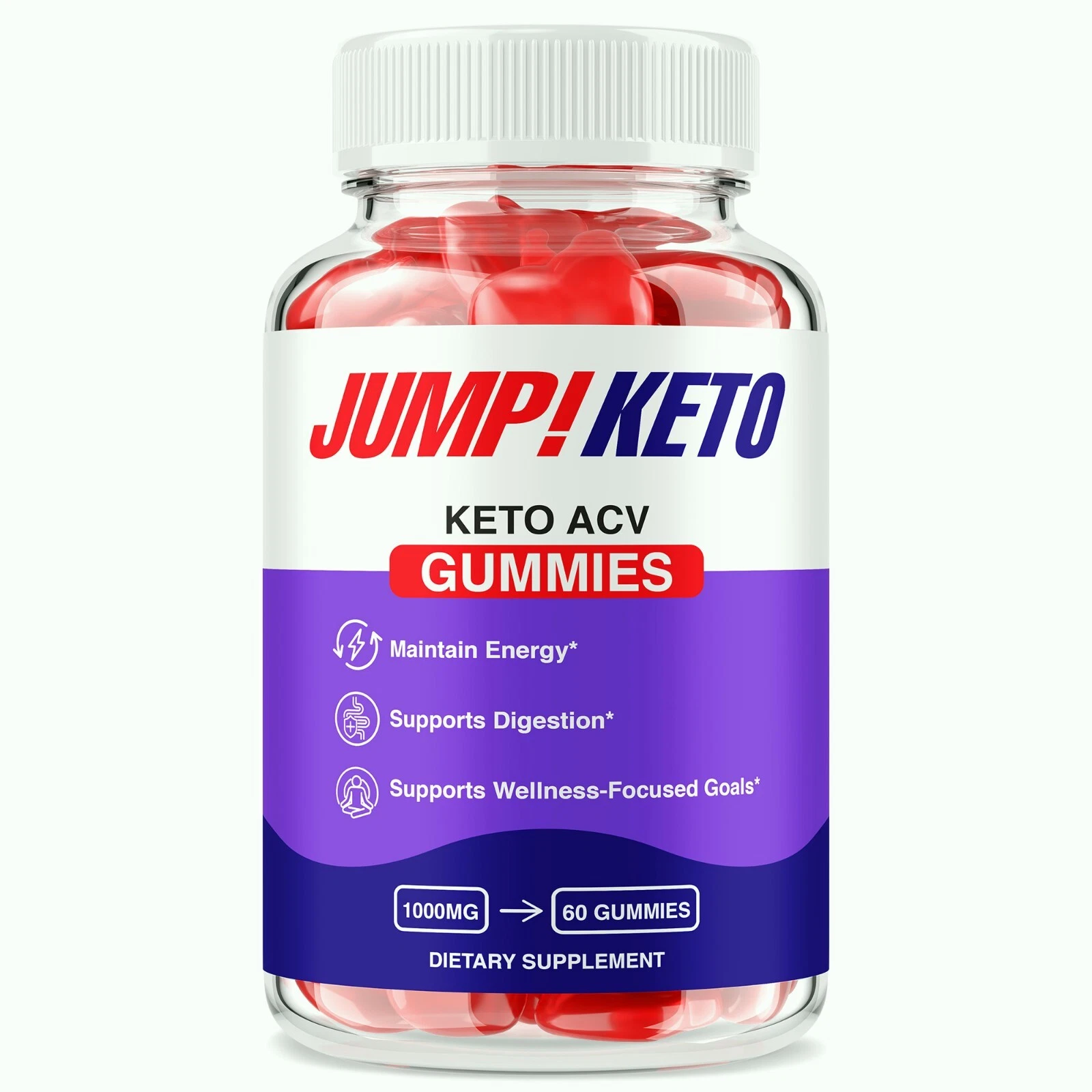 Jump Keto Gummies - Advanced Keto ACV Formula for Weight Loss Support 60ct