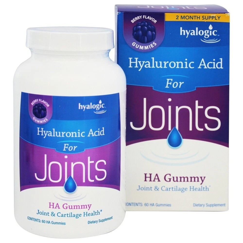 Hyalogic Hyaluronic Acid for Joints Berry Flavor, 60 Gummies