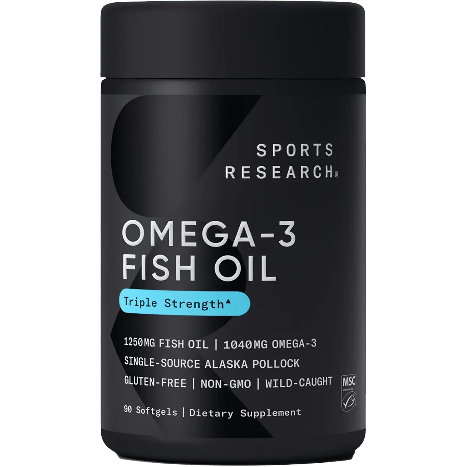 Sports Research Omega-3 Fish Oil from Wild Alaska Pollock