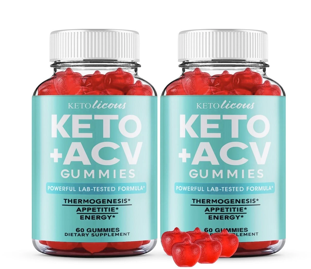 (2 Pack) Ketolicious Keto + ACV Gummies Advanced for Weight Loss (120 Gummies)