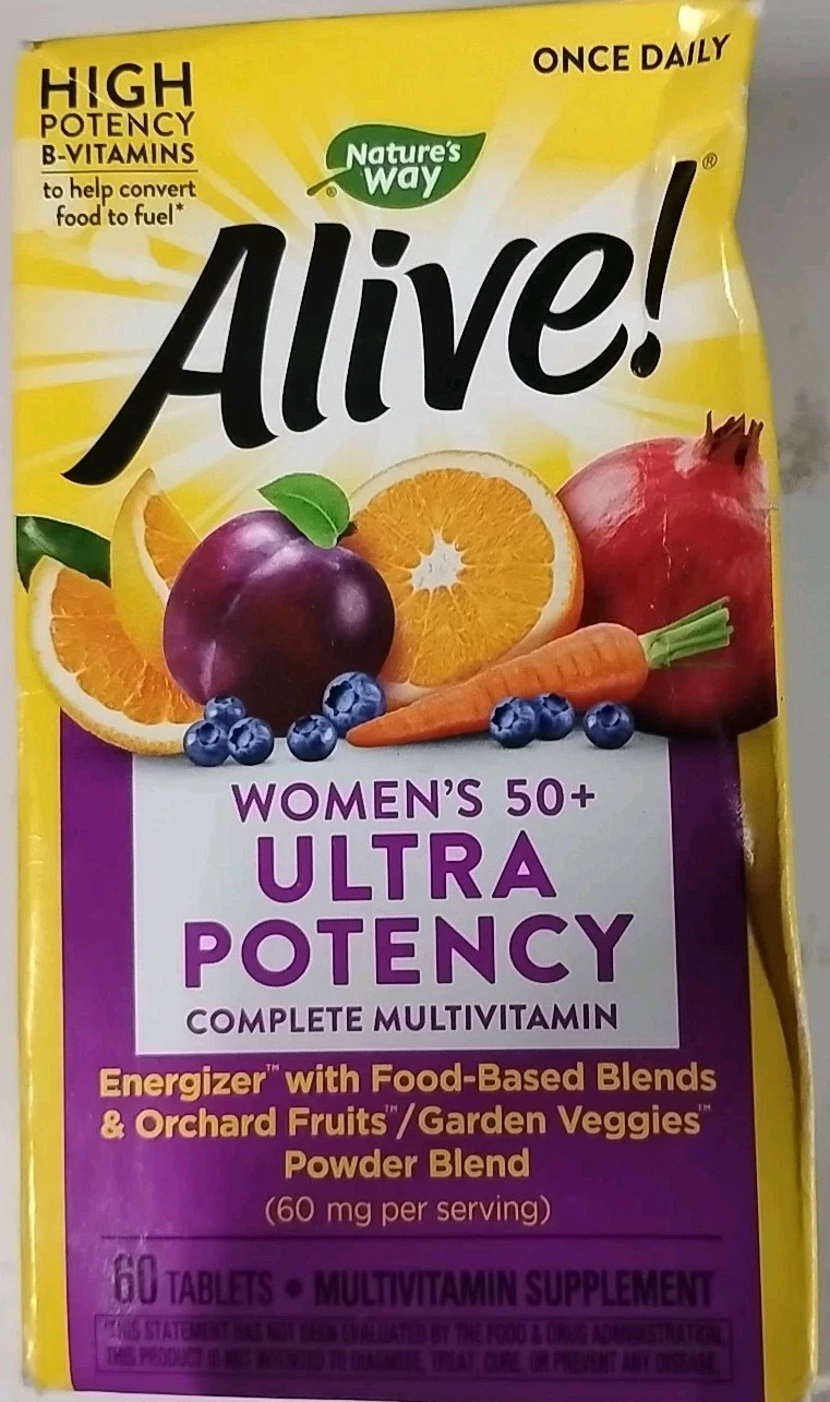 Natures Way Alive! Women’s 50+ Ultra Potency Complete Multivitamin 60 Tab.
