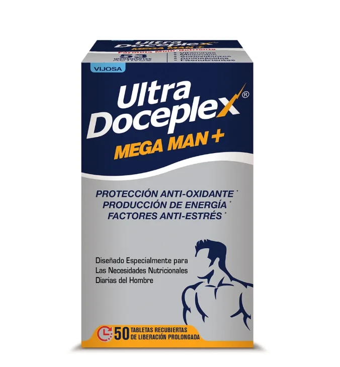 Ultra Doceplex Mega Man+ – 50 Prolonged-Release Tablets – Antioxidant Support, E