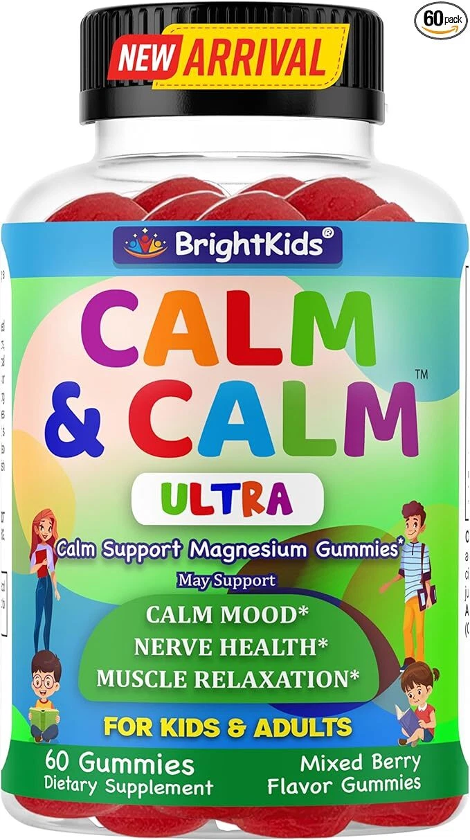 Kids and Adults Magnesium Citrate Gummy Vitamin support Calm Sleep, Relax Mood