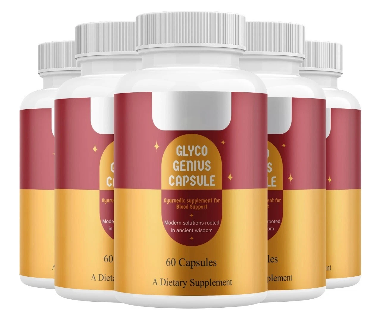 (5 Pack) Glyco Genius Blood Capsules, GlycoGenius Blood Formula Support Pills
