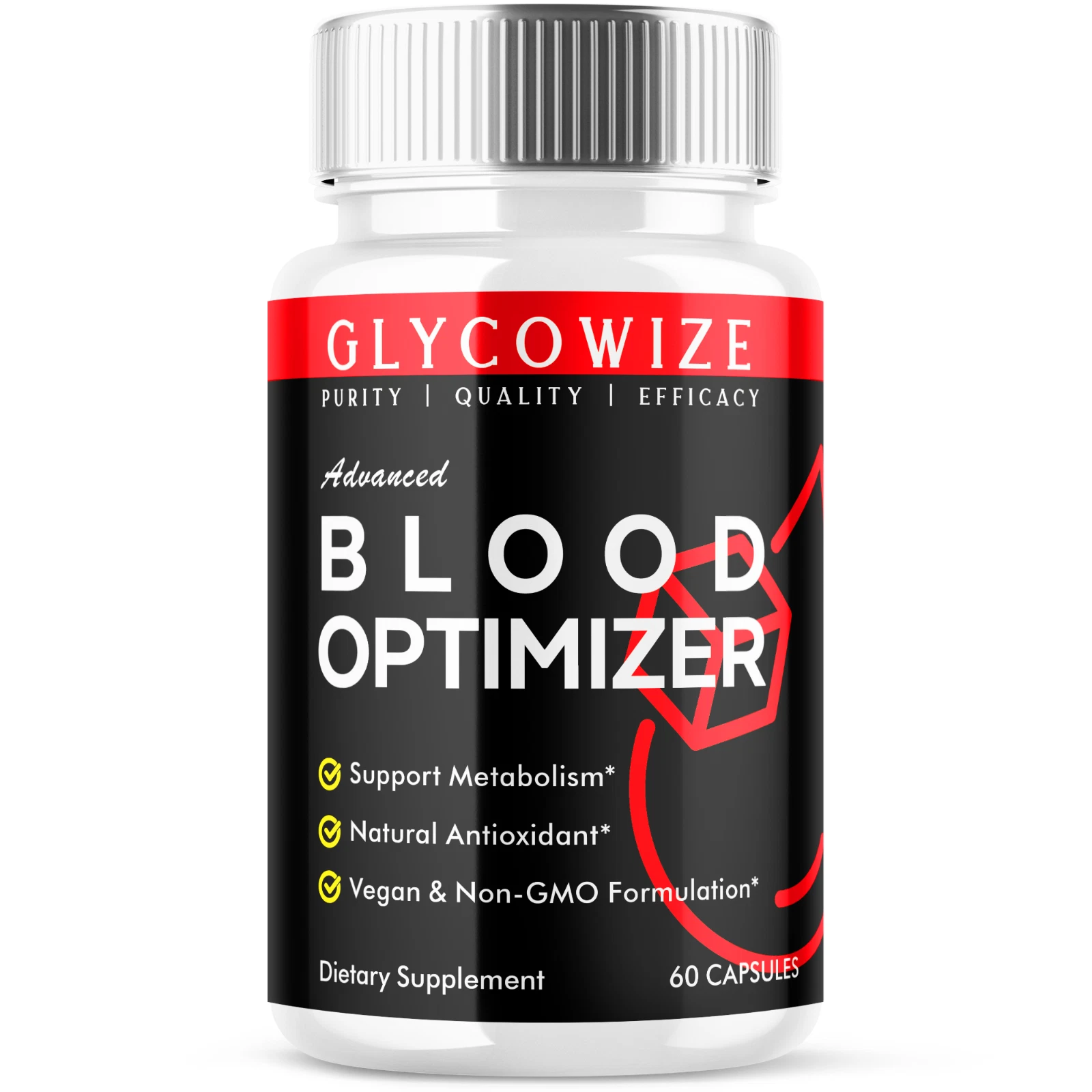 Glycowize Advanced Blood Optimizer Pills Natural Glycogen Support 60 Capsules