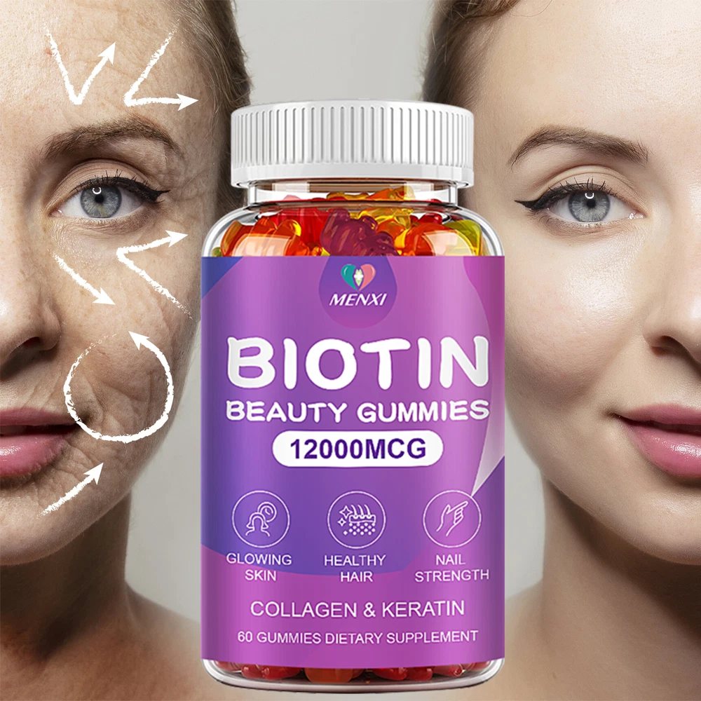 Collagen Gummies 12000mcg - Anti-aging, Skin Whitening - with Biotin, Vitamin C