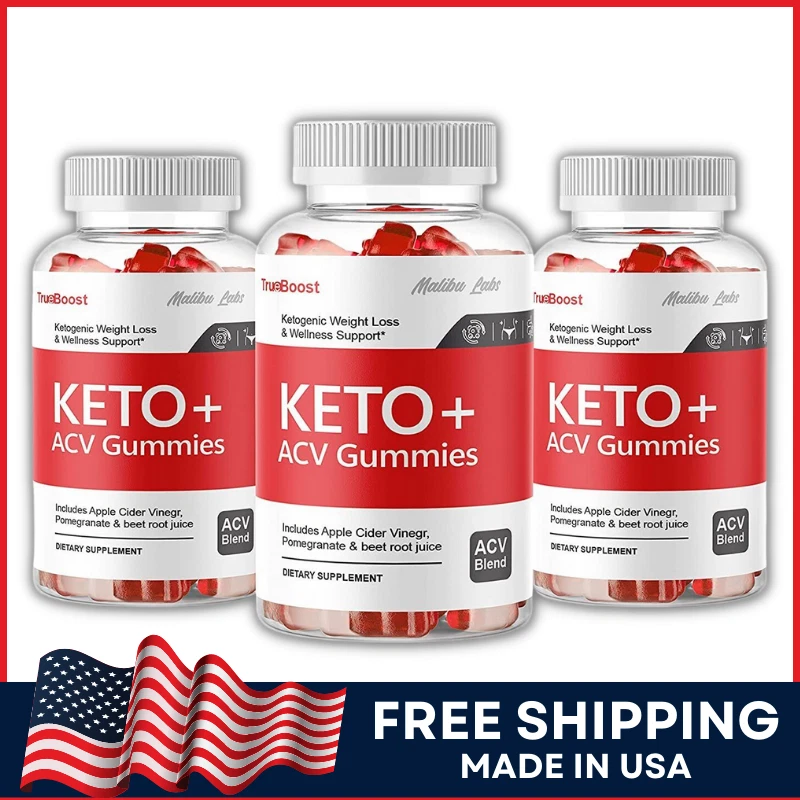 TrueBoost Keto Plus ACV Gummies Apple Cider Vinegar Advanced Formula Gummy 3-Pck