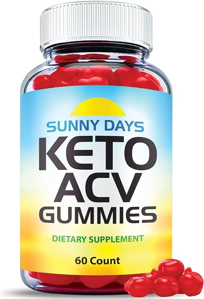 Sunny Days Keto ACV Gummies Advanced Weight Loss Dietary Supplement (60 Gummies)