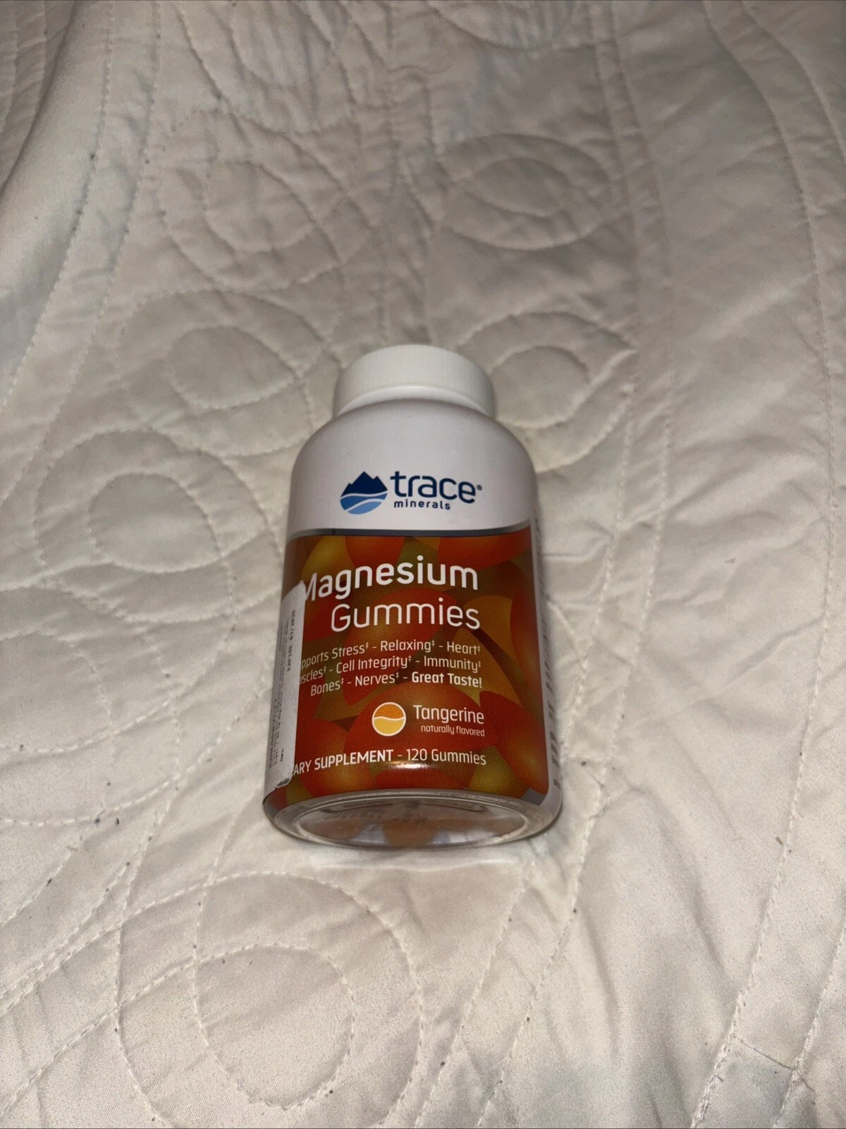 Trace Minerals Magnesium Gummies Tangerine 120 Gummy Exp 03/26 New FREE SHIPPING