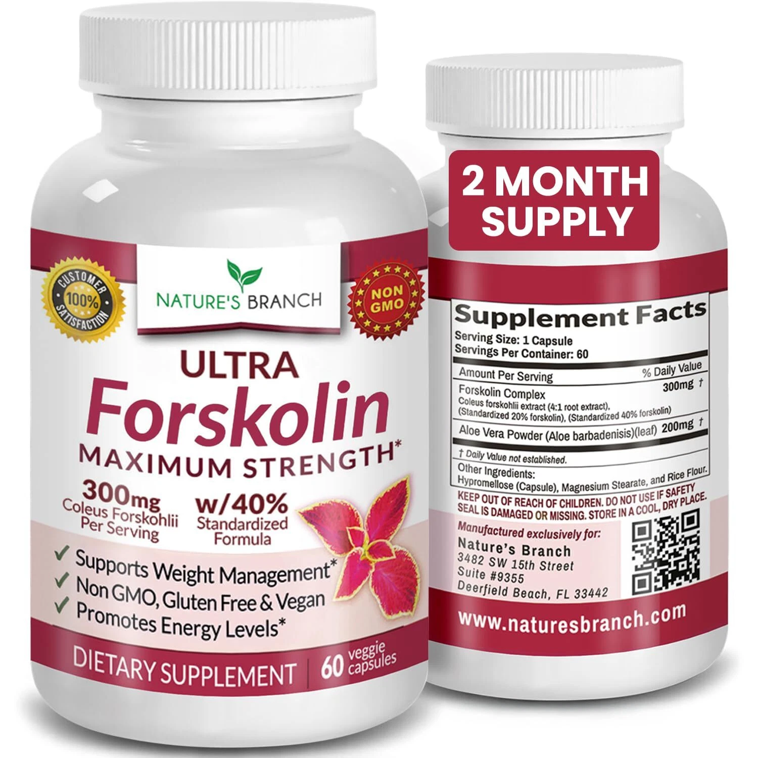 Nature's Branch Forskolin Extract For Weight Loss - 60 Pills