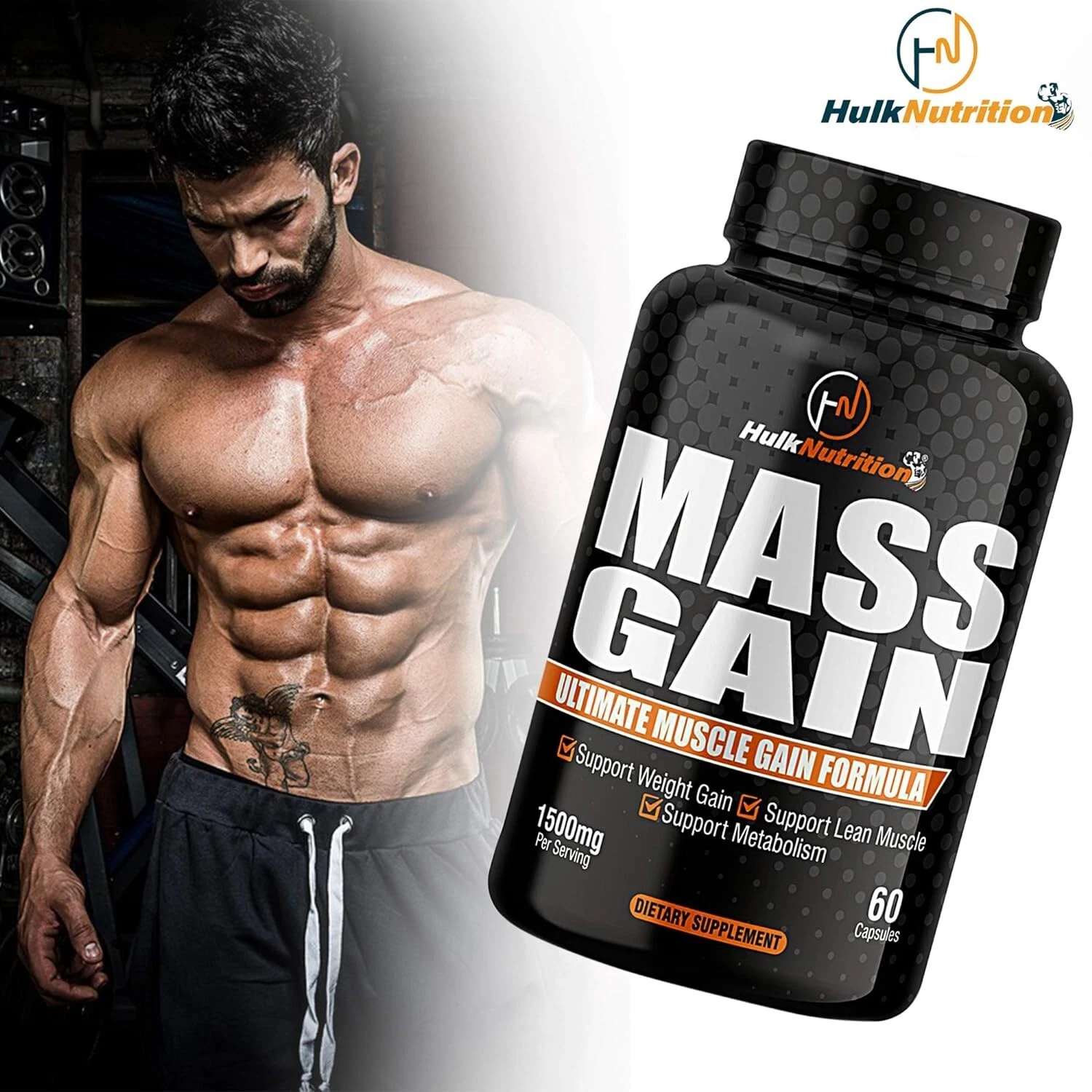 Bulk Gain Mass & Weight Gainer Capsule for Fast Weight & Muscle Gain Muscle Grow