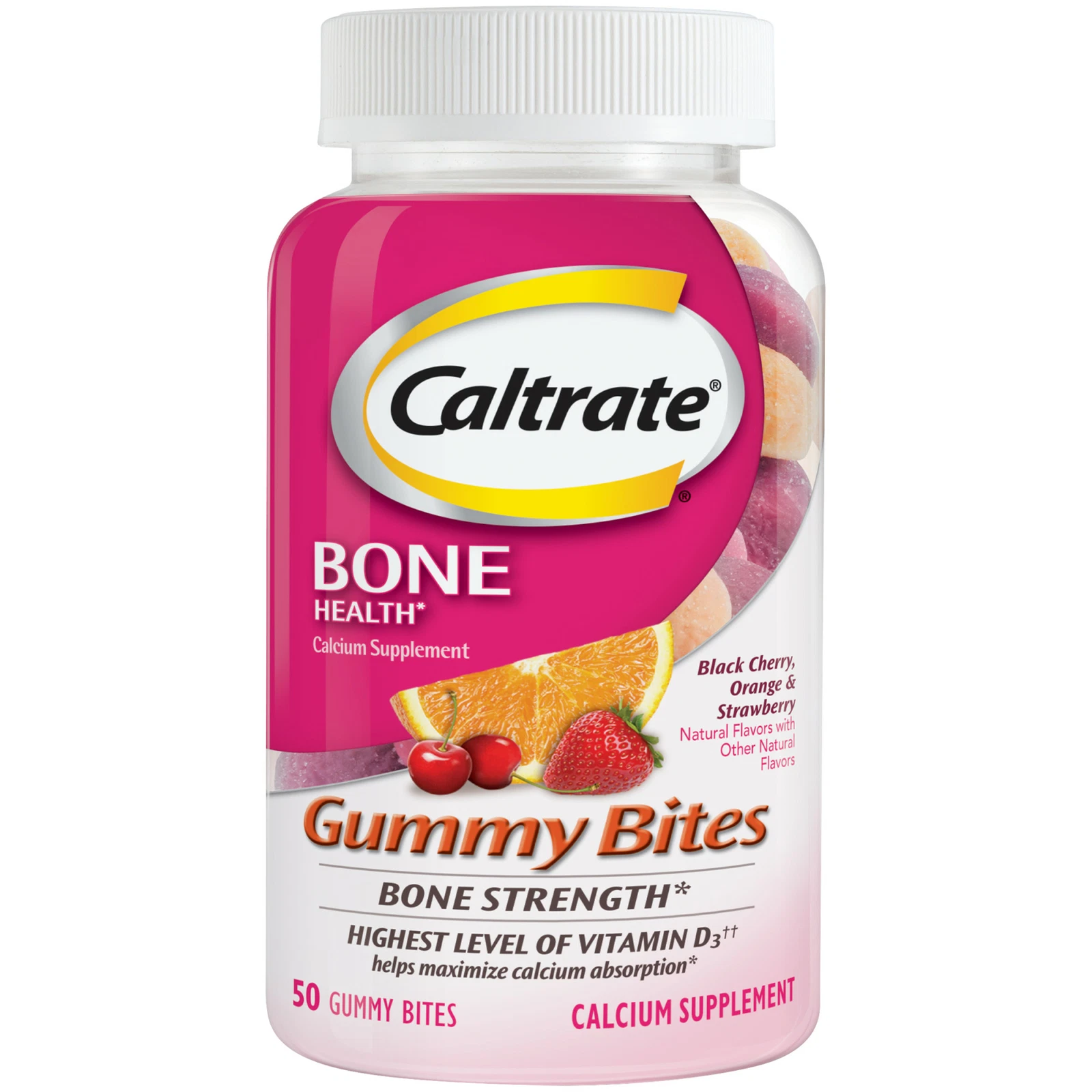 Caltrate Bone Health Calcium Gummy Bites- Multi-Flavored- 250 Mg- 50 Ct