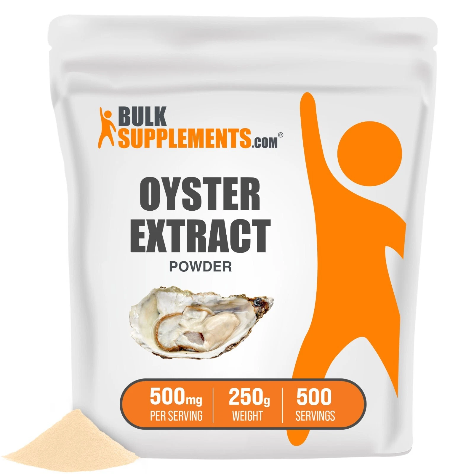 BulkSupplements Oyster Extract Powder 250g - 500 mg Per Serving