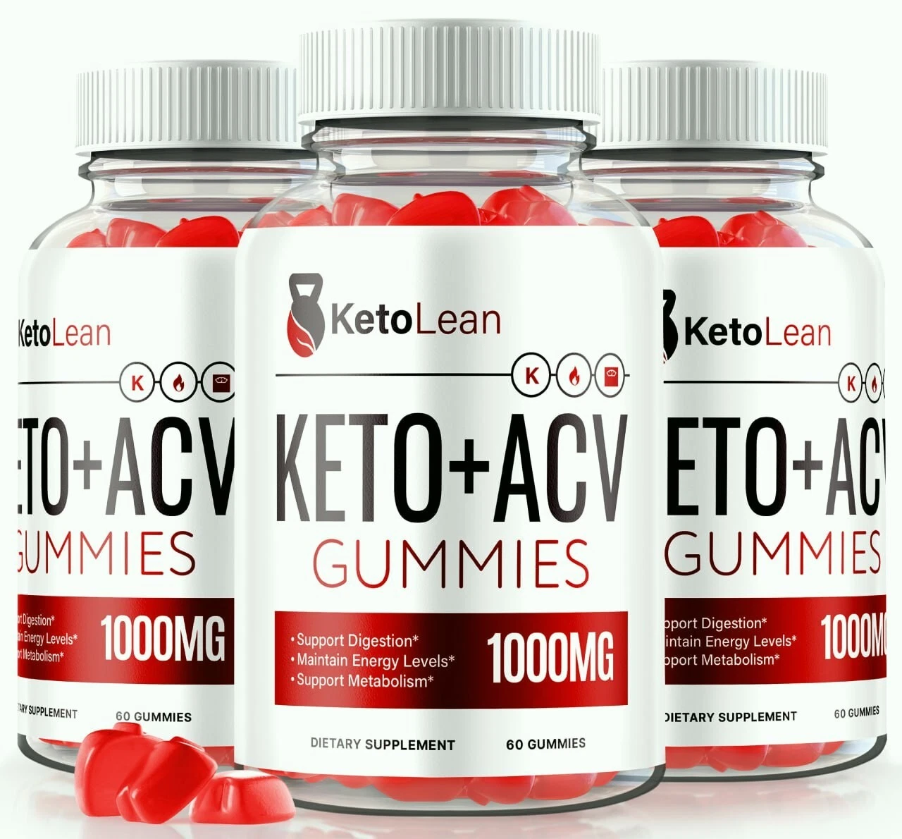 (3 Pack) KetoLean Keto + ACV Gummies to Support Weight Loss and Digestive Health