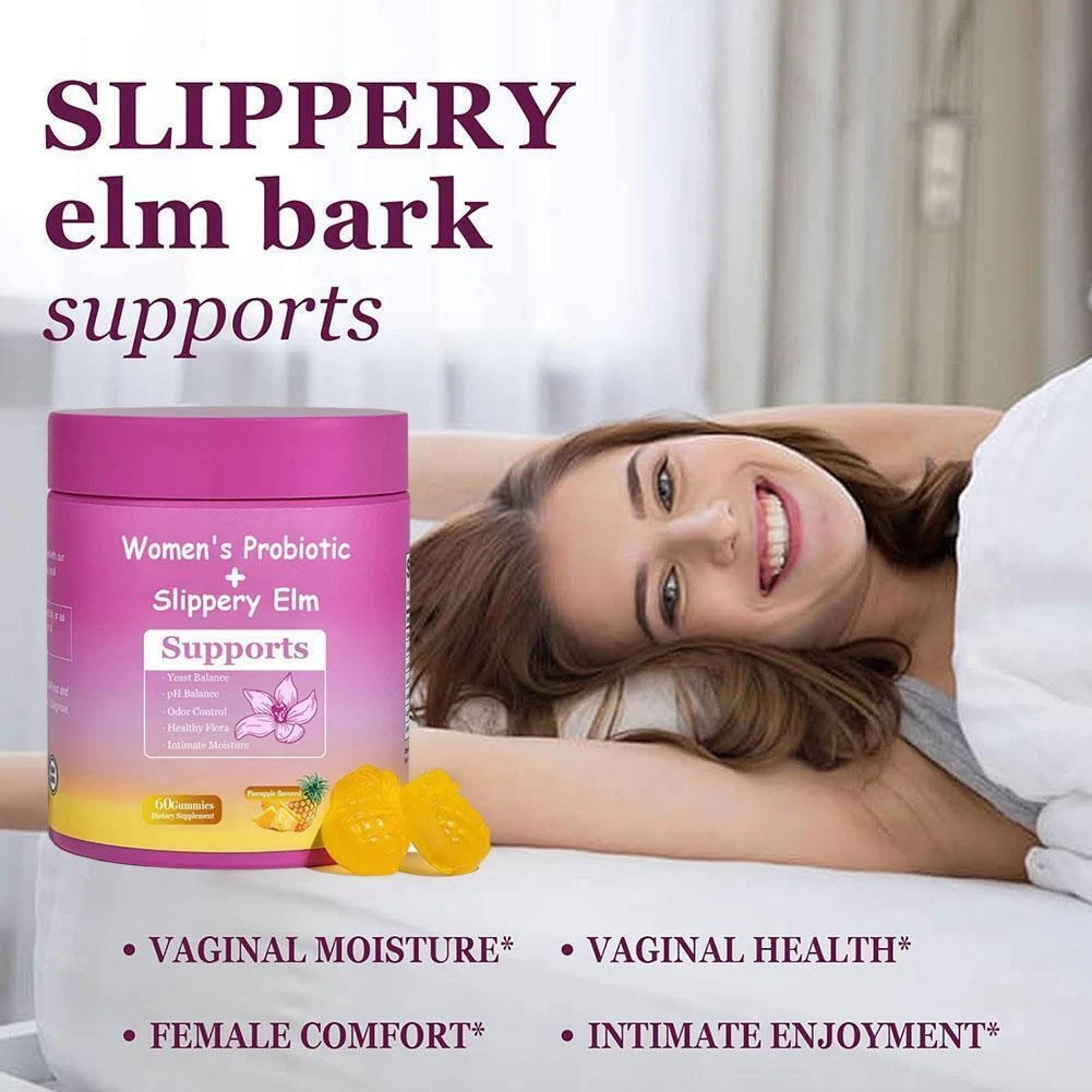 Women's Probiotic Gummies 4 Strains Gut Immune Intimate Health 60ct Low-Calorie