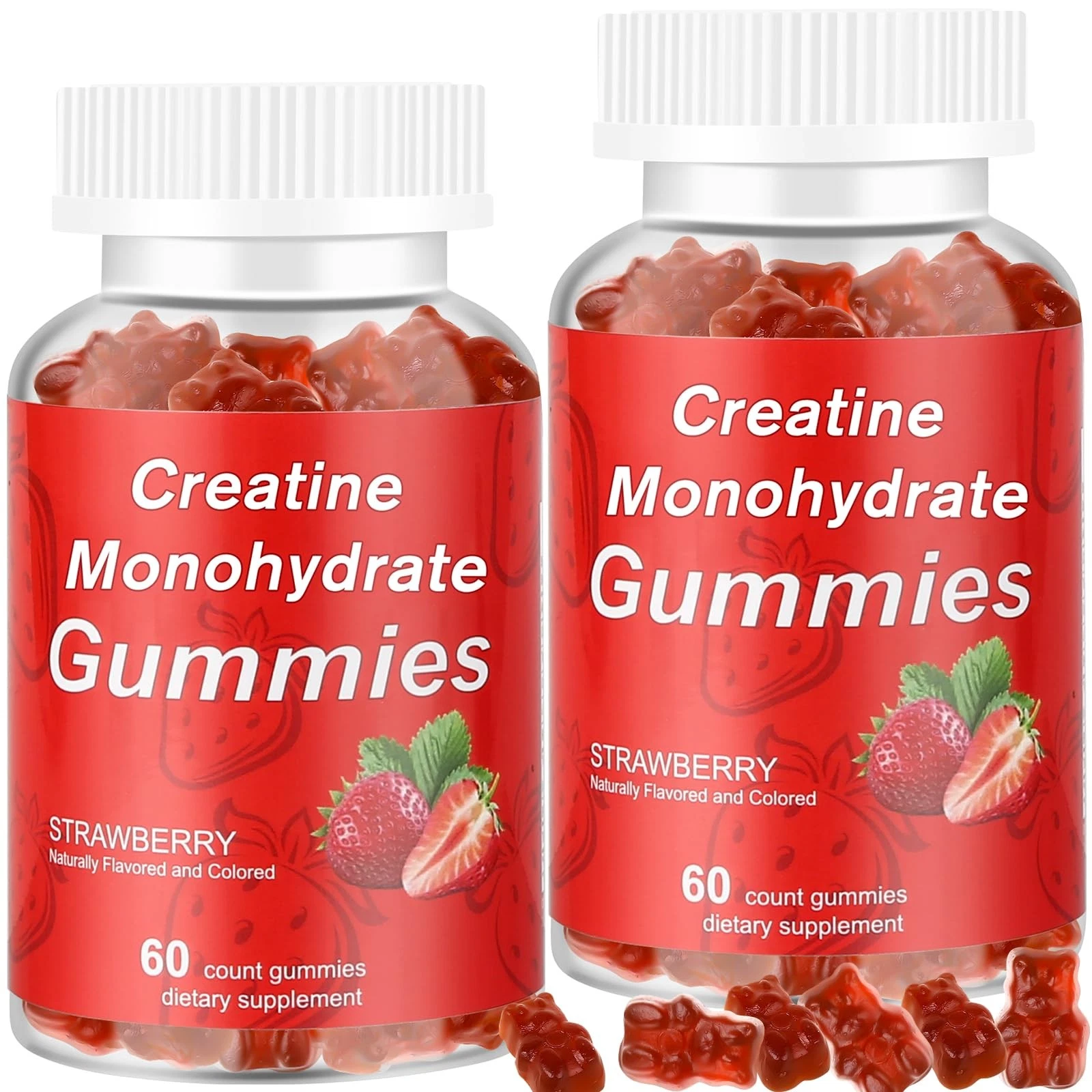 Vitaluxy Creatine Monohydrate Gummies, 2 Pack Creatine Monohydrate for Women &
