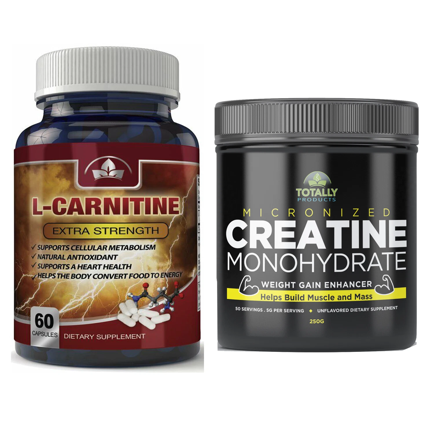 Micronized Creatine Monohydrate Weight Gain L-Carnitine Muscle Mass Supplements
