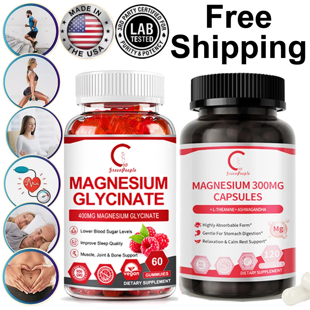 Extra Strength Magnesium Dietary Supplement 300 Mg New