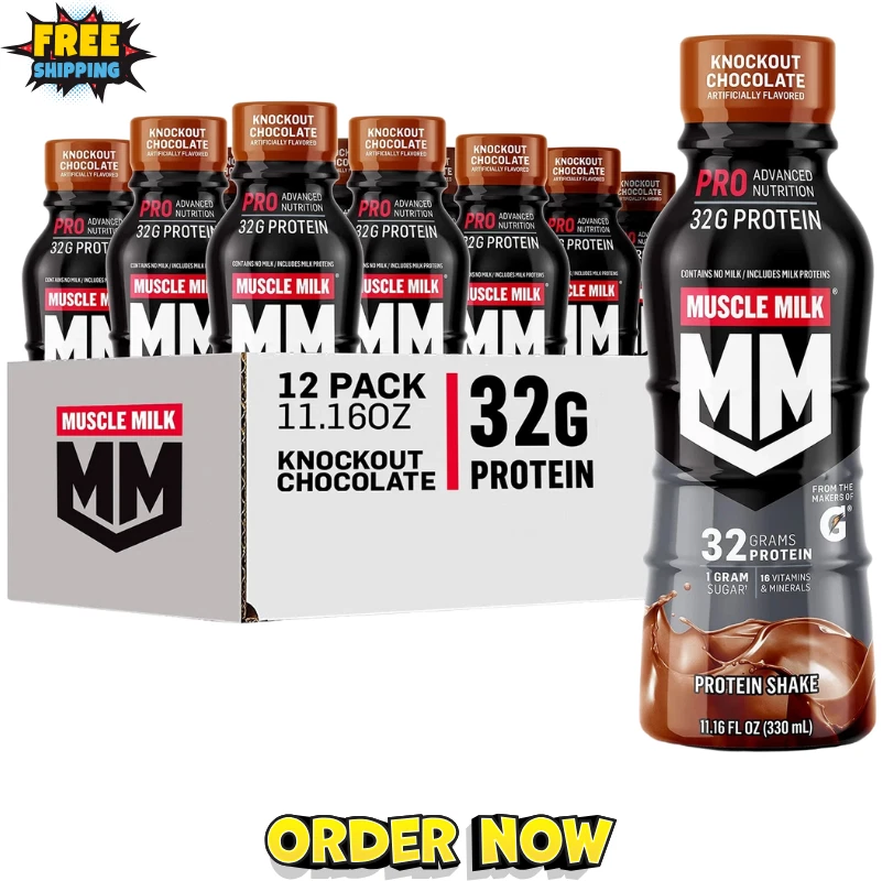 Muscle Milk Pro Advanced Nutrition Protein Shake Knockout Chocolate |11.16 Fl oz