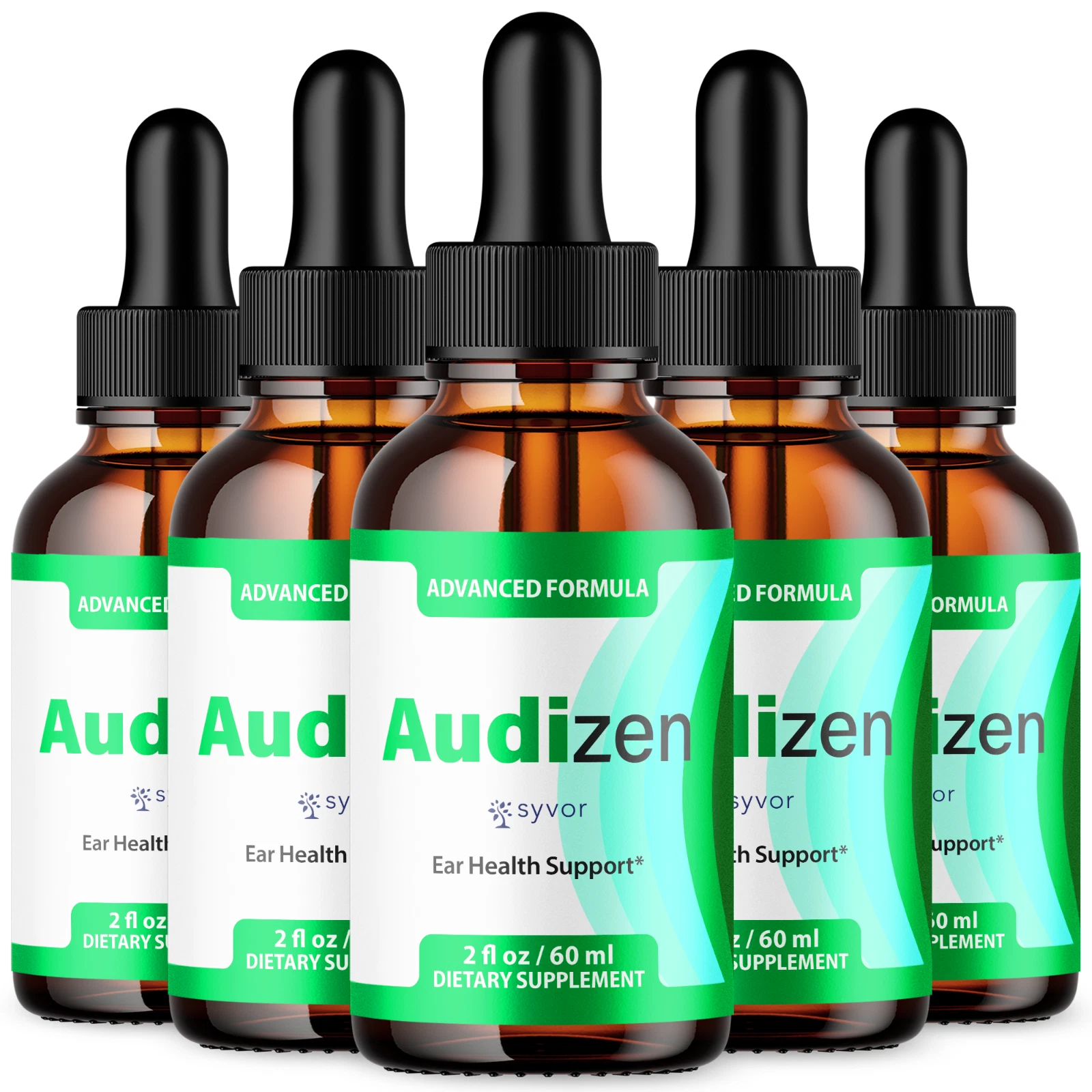 Audizen Ear Health Suppport Drops Natural Formula Hearing Supplement (5 Pack)