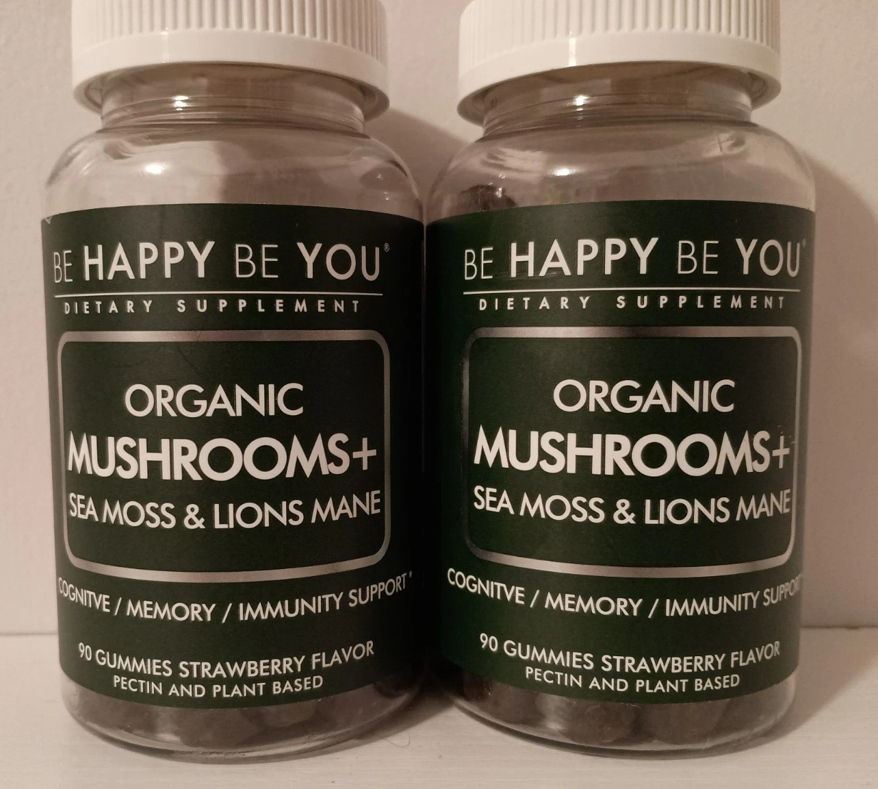 Be Happy Be You® Organic Mushrooms + Sea Moss & Lions Mane Gummies 90ct (2 Pack)