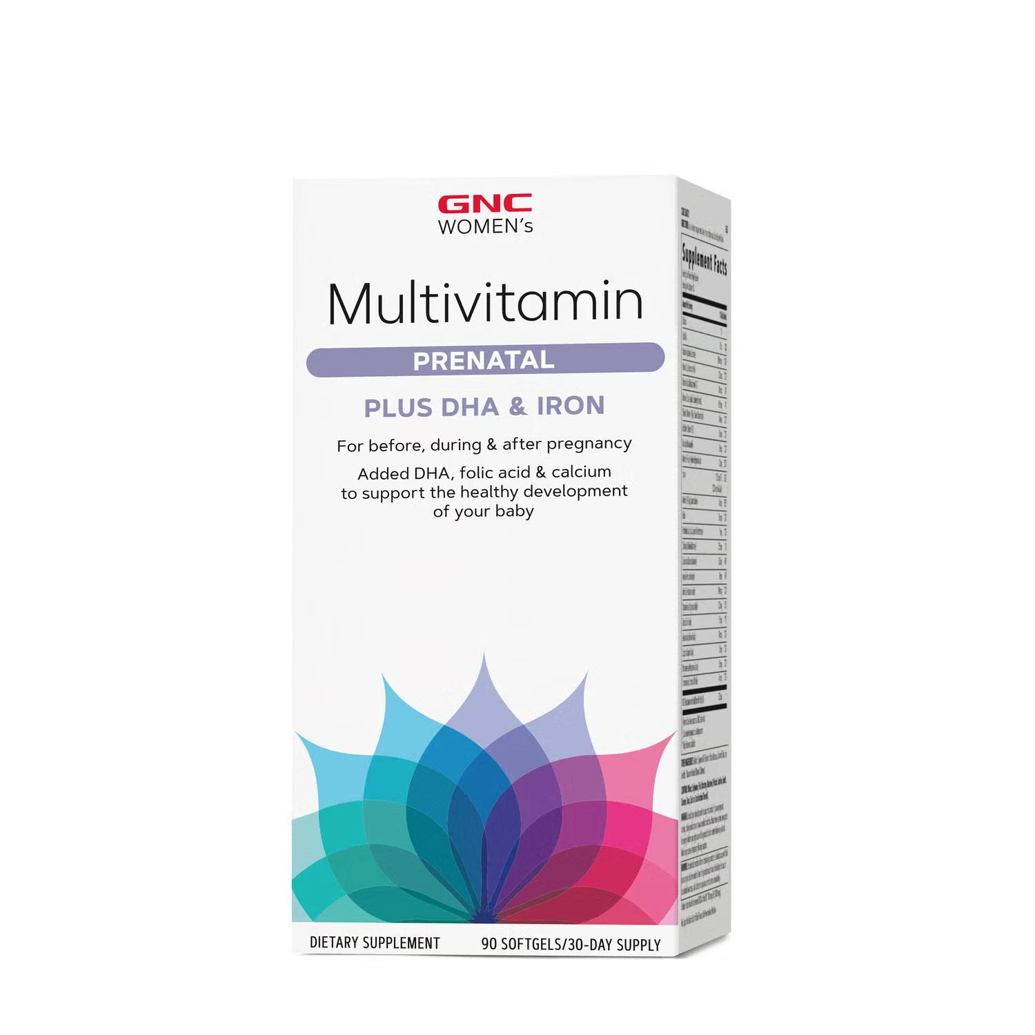 GNC Women's Prenatal Multivitamin Formula with DHA & Iron, 90 Softgels