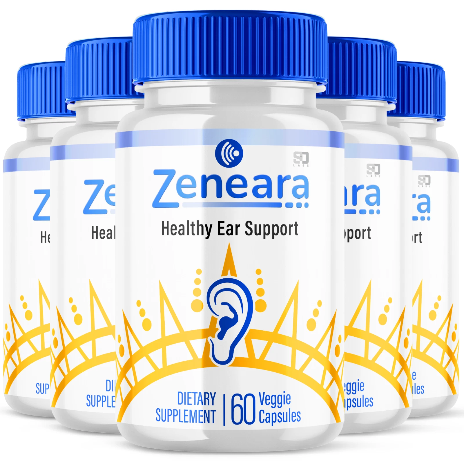 (5 Pack) Zeneara, Healthy Ear Support for Ear Ringing & Tinnitus (300 Capsules)