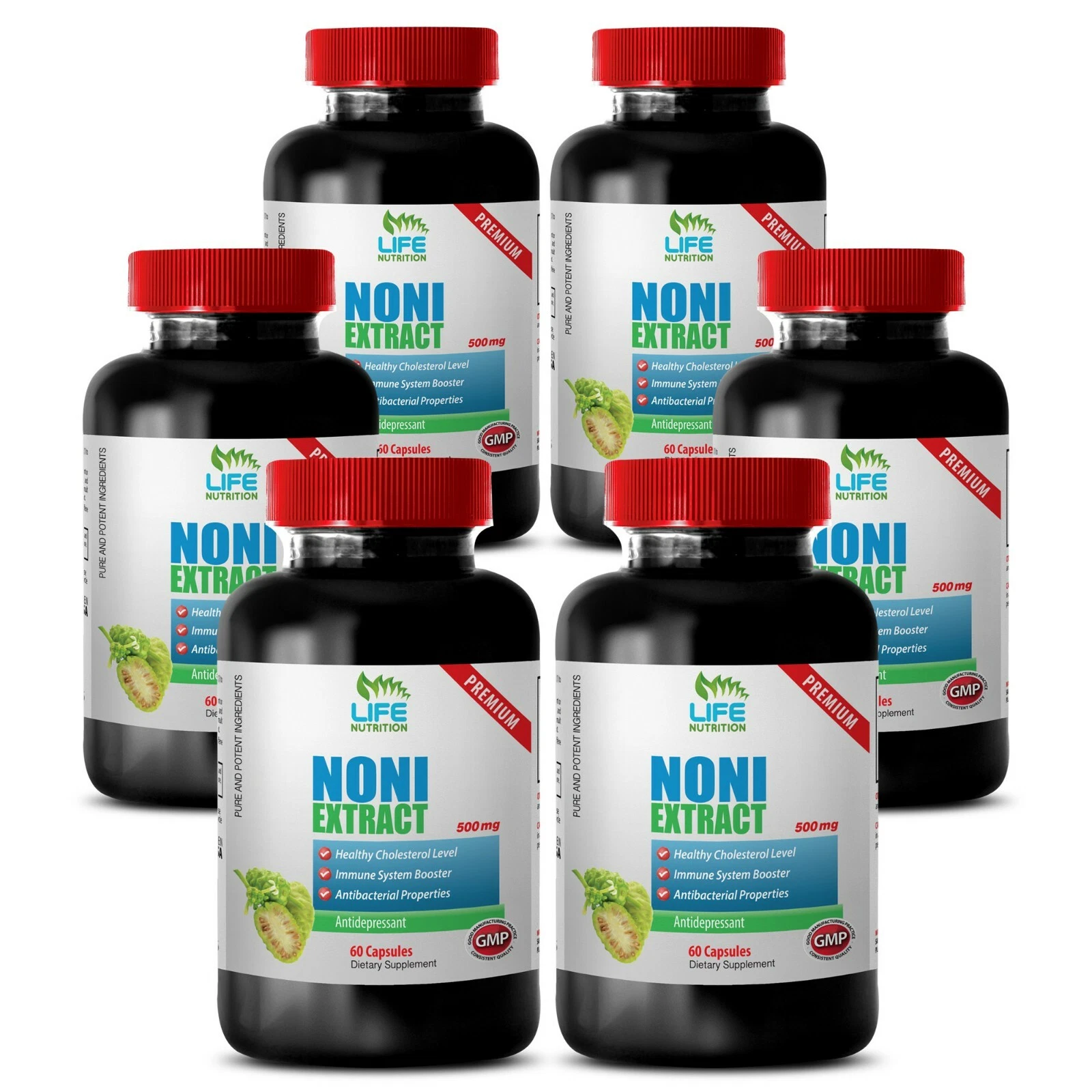 Anti-Inflammatory Capsules - NONI EXTRACT 8:1 500mg - Brain Health Booster 6B