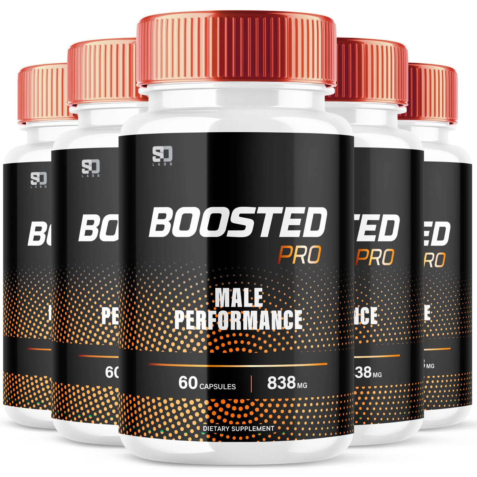 (5 Pack) Boosted Pro Male Performance Capsules, Boosted Pro Men (300 Capsules)