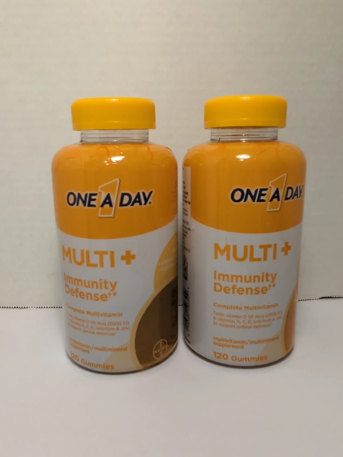 (2) One A Day Multi +Immunity Defense Complete Multivitamin 120 Ct each Exp07/23