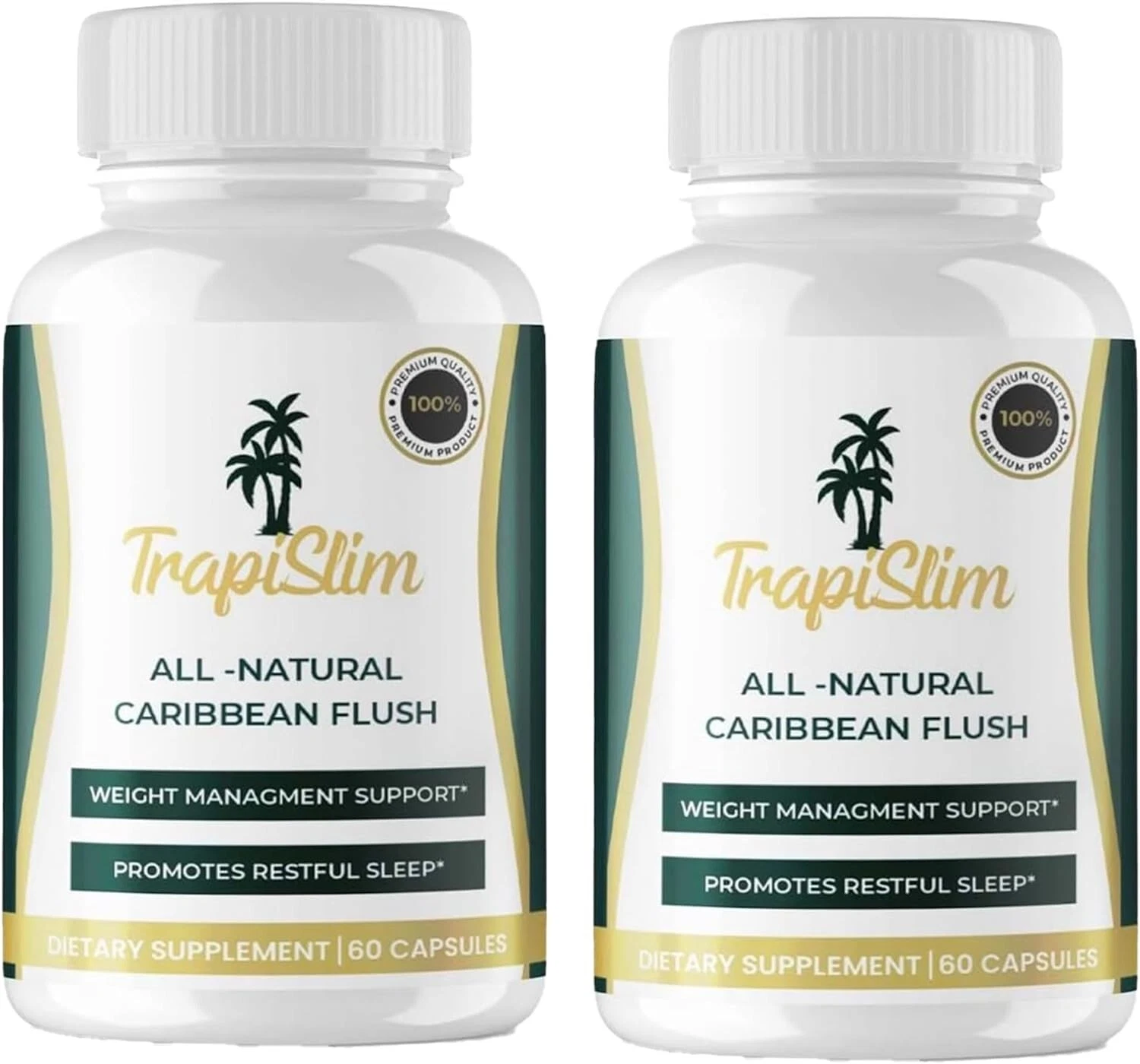(2 Pack) Tropislim Caribbean Flush Capsules to Enhance Sleep and Weight Loss