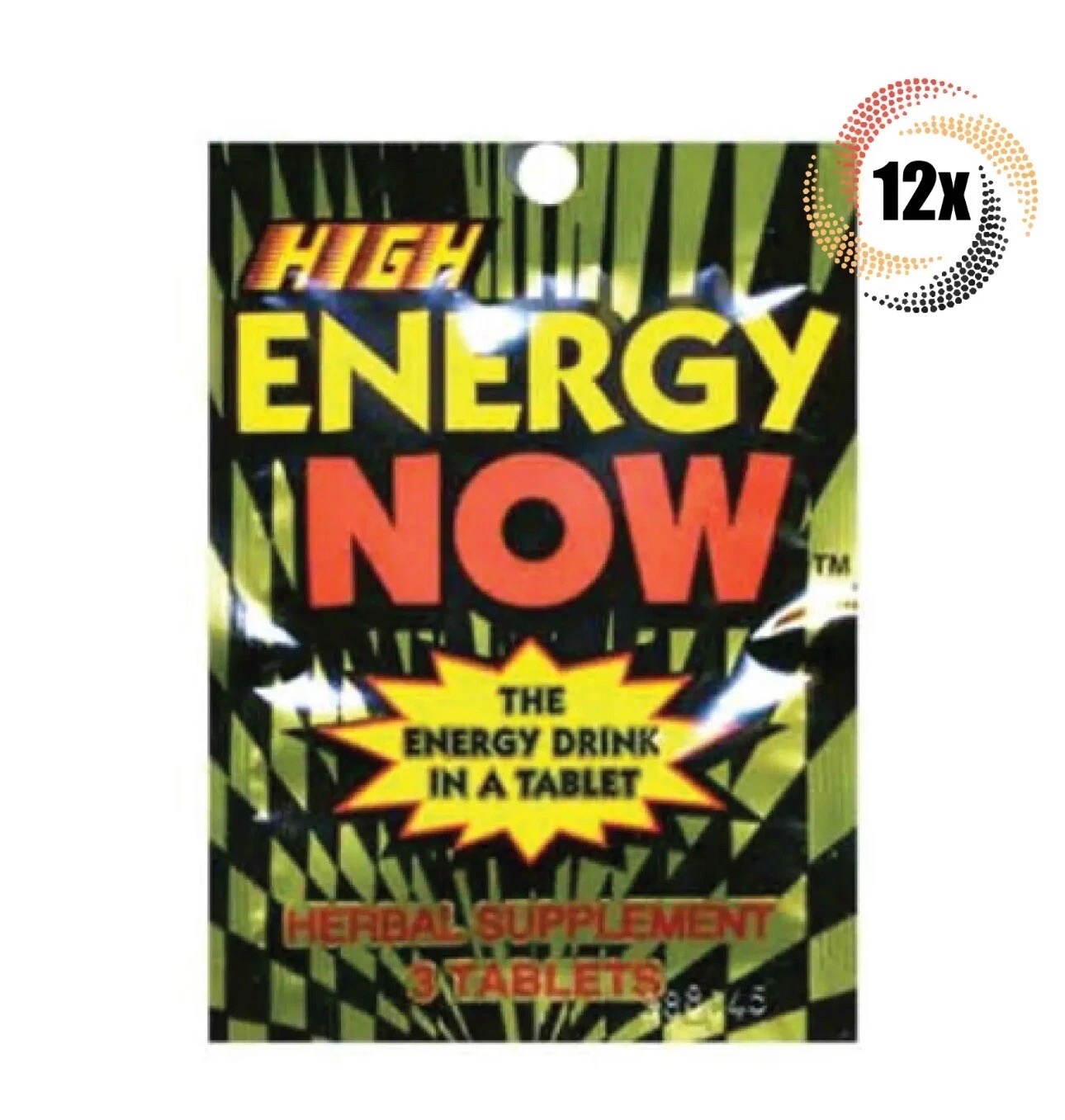 12x Packs Energy Now High Weight Loss Herbal Supplements | 3 Tablets Per Pack