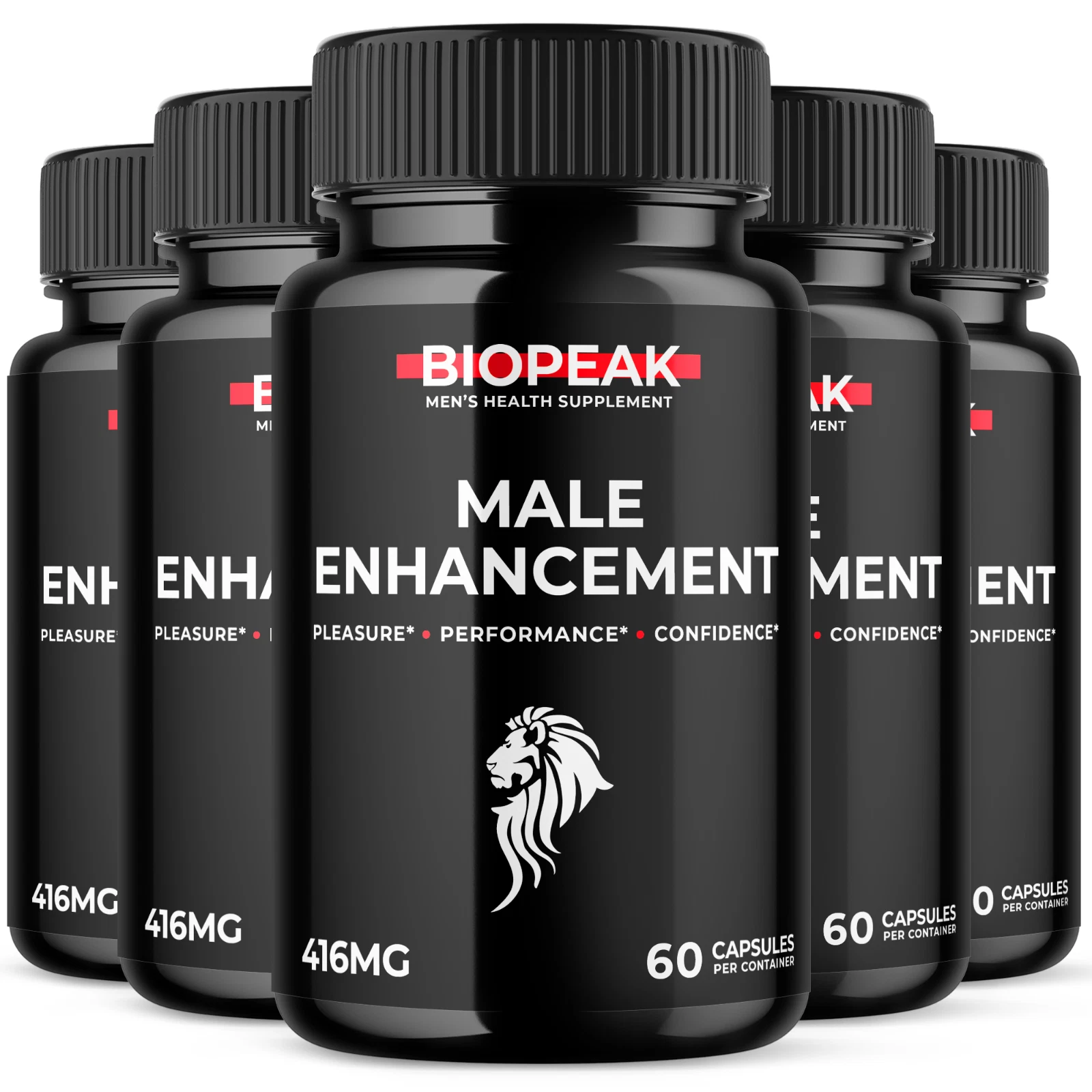 (5 Pack) Biopeak for Men, Bio Peak Advanced Male Support Pills (300 Capsules)