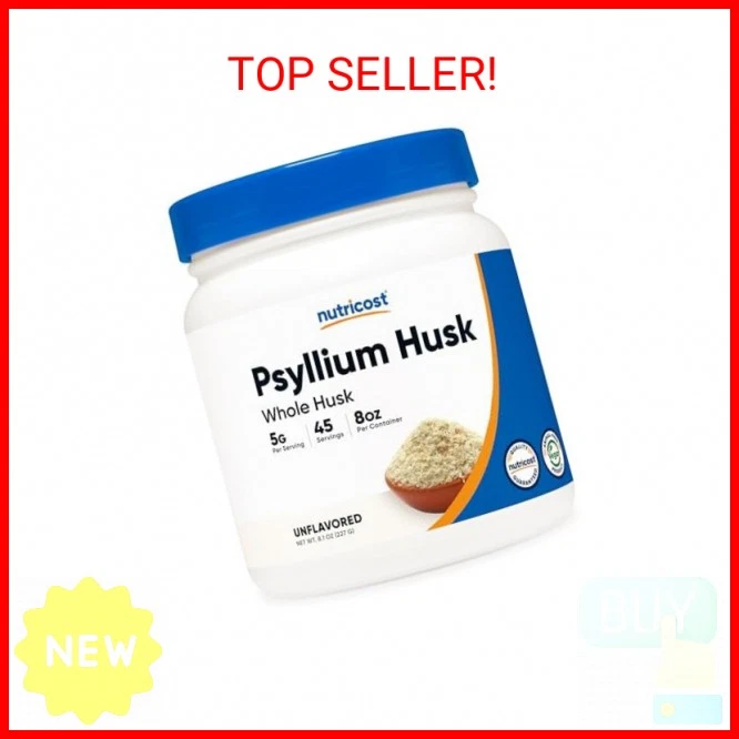 Nutricost Psyllium Whole Husk Powder (Flakes) 8.1oz - Gluten Free & Non-GMO