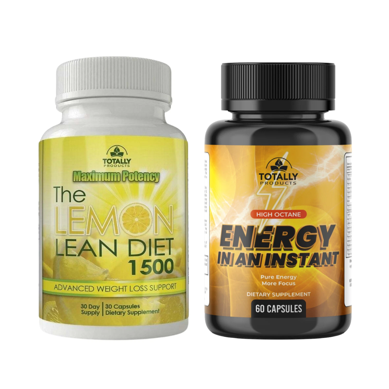 Lemon Powder Weight Loss Pills and Energy Boost Brain Health Memory Supplements