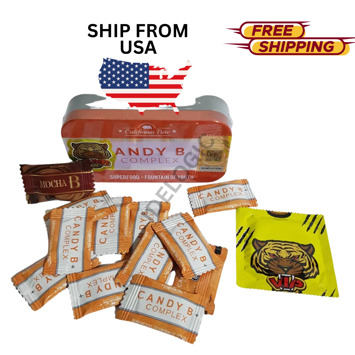 Candy B+ Complex Tiger for Male Performance 100% Genuine USA STOCK (EXP 12/2027]