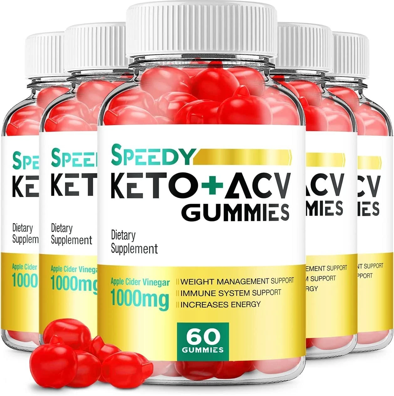 (5 Pack) Speedy Keto ACV Gummies Speedy ACV Advanced Keto Formula Plus...