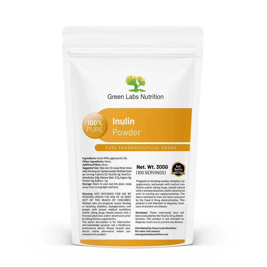 Inulin Fiber Pure Powder – Prebiotic, Gut Health, Bloating & Intestinal Support