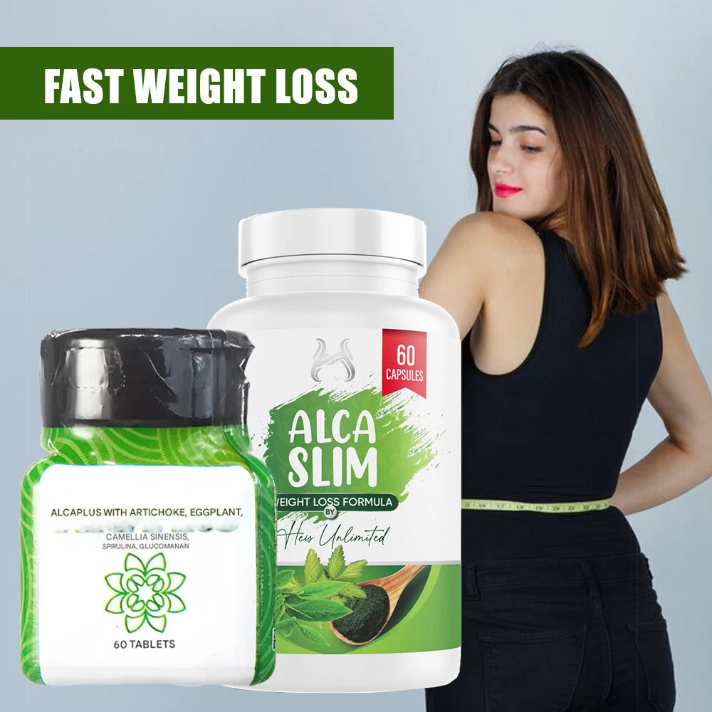 Alcaplus + Alcaslim Weight Loss Metabolism Boost Skin Tight Fat Remover Combo