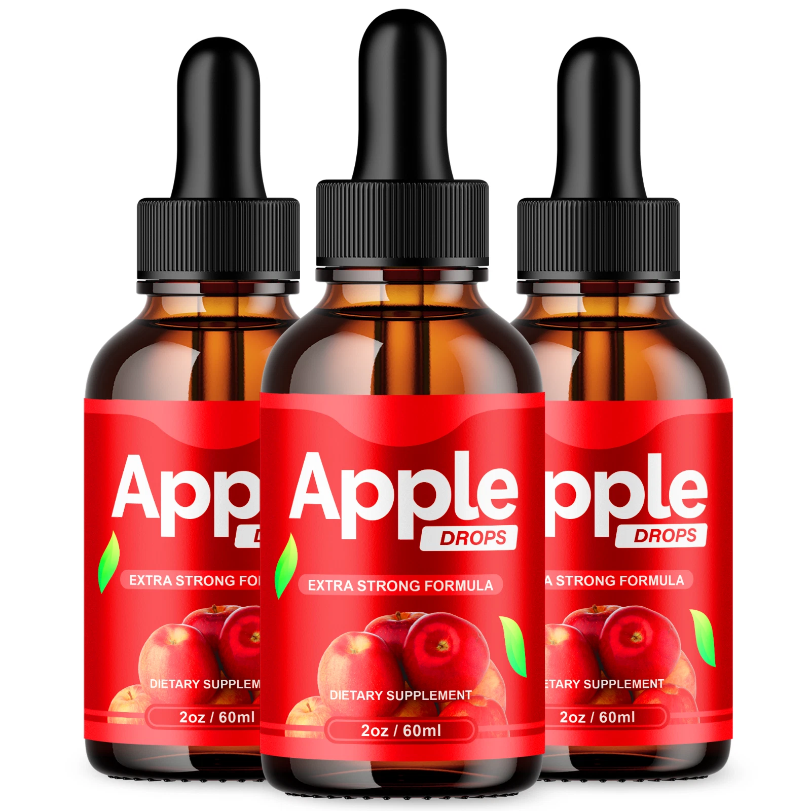 (3 Pack) Apple Drops Extra Strong Formula AppleDrops Dietary Supplement (6oz)