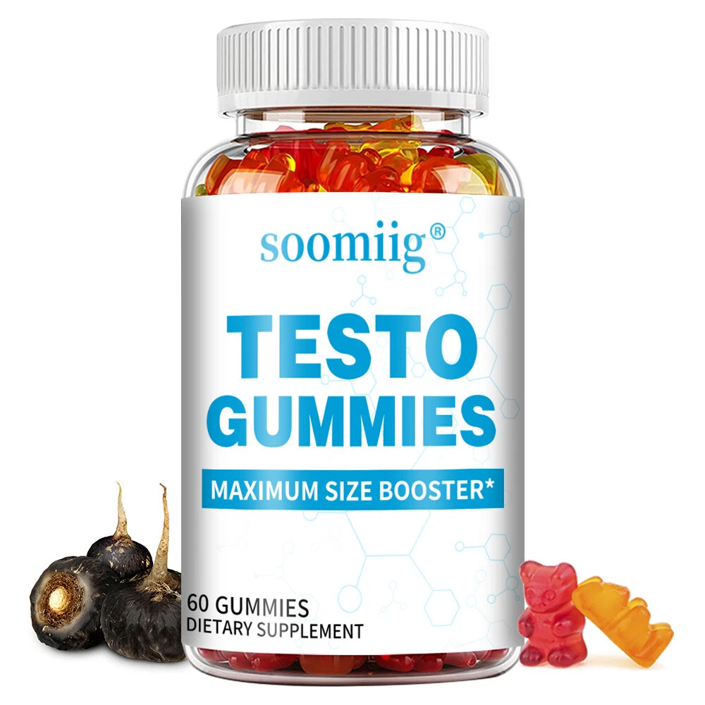 Testo Gummies, Testosteron Booster for Men, 60 Testosteron Gummies