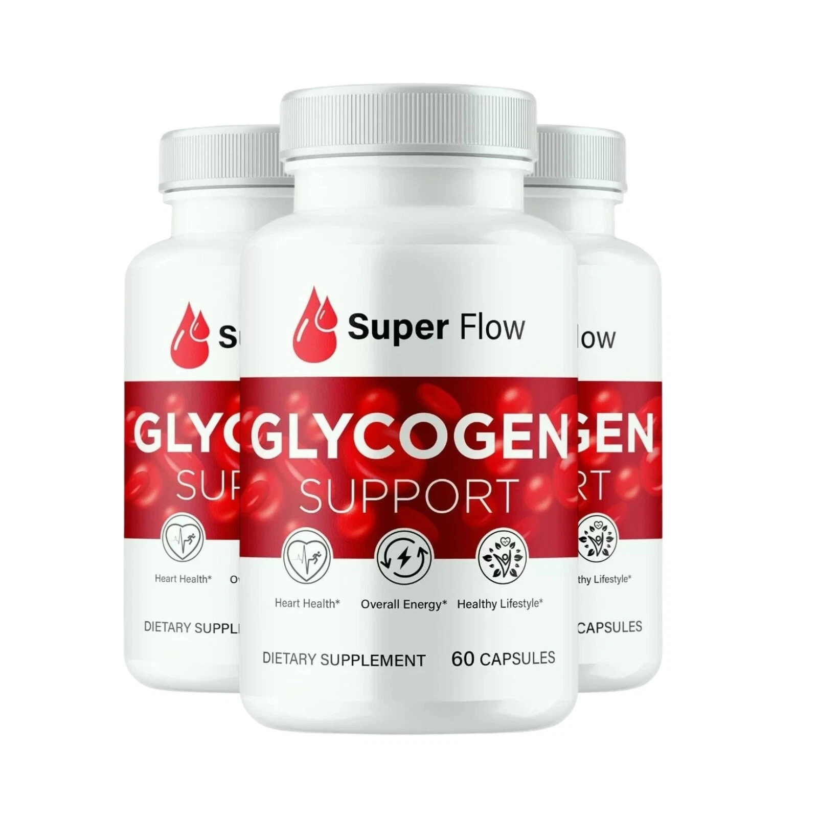 3-Pack Super Flow Glyco Optimizer, SuperFlow Glycogen Support - 180 Capsules