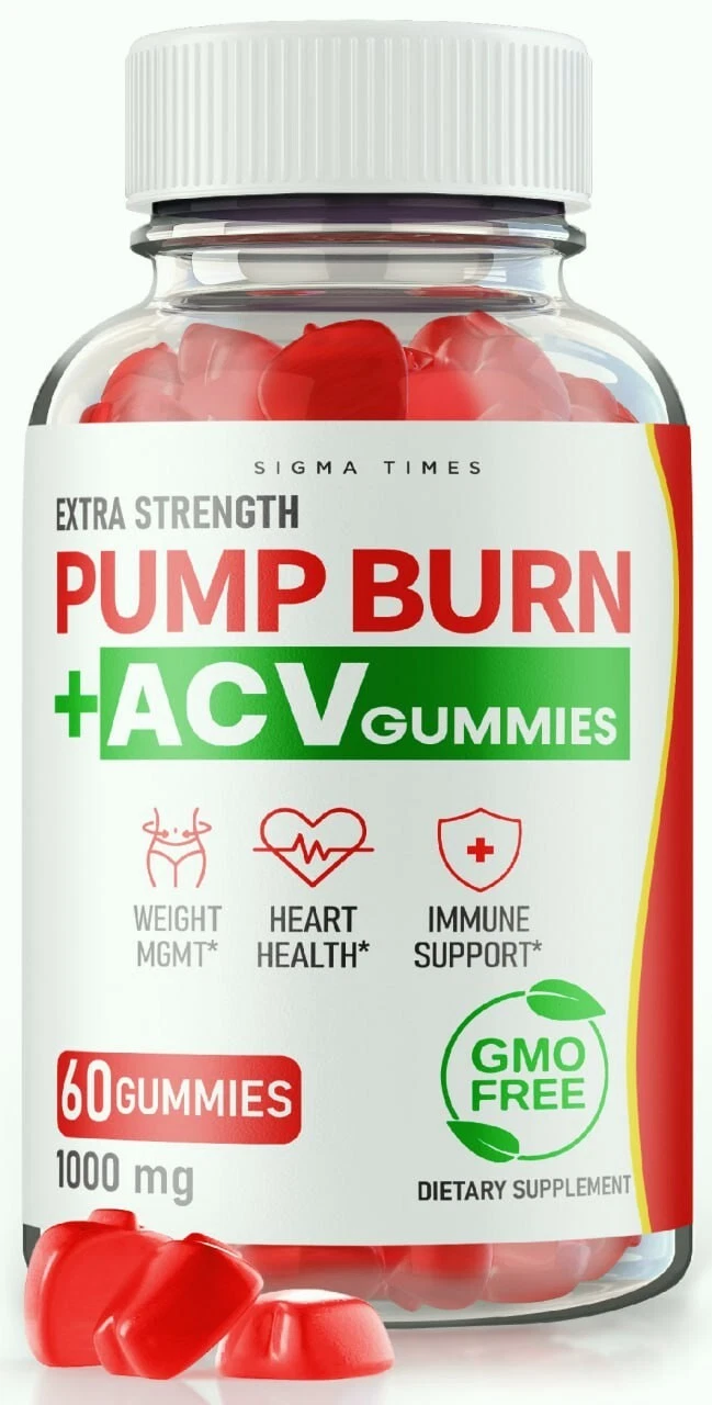 Pump Burn Keto + ACV Gummies for Healthy Weight Loss & Appetite Control 60ct