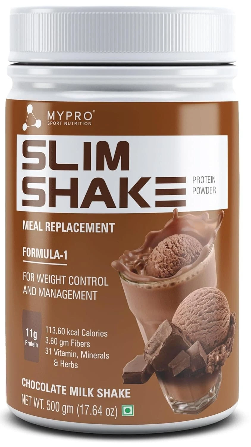 Mypro Sport Nutrition Slim Shake Protein Powder-Meal Replacement Shake - 500g