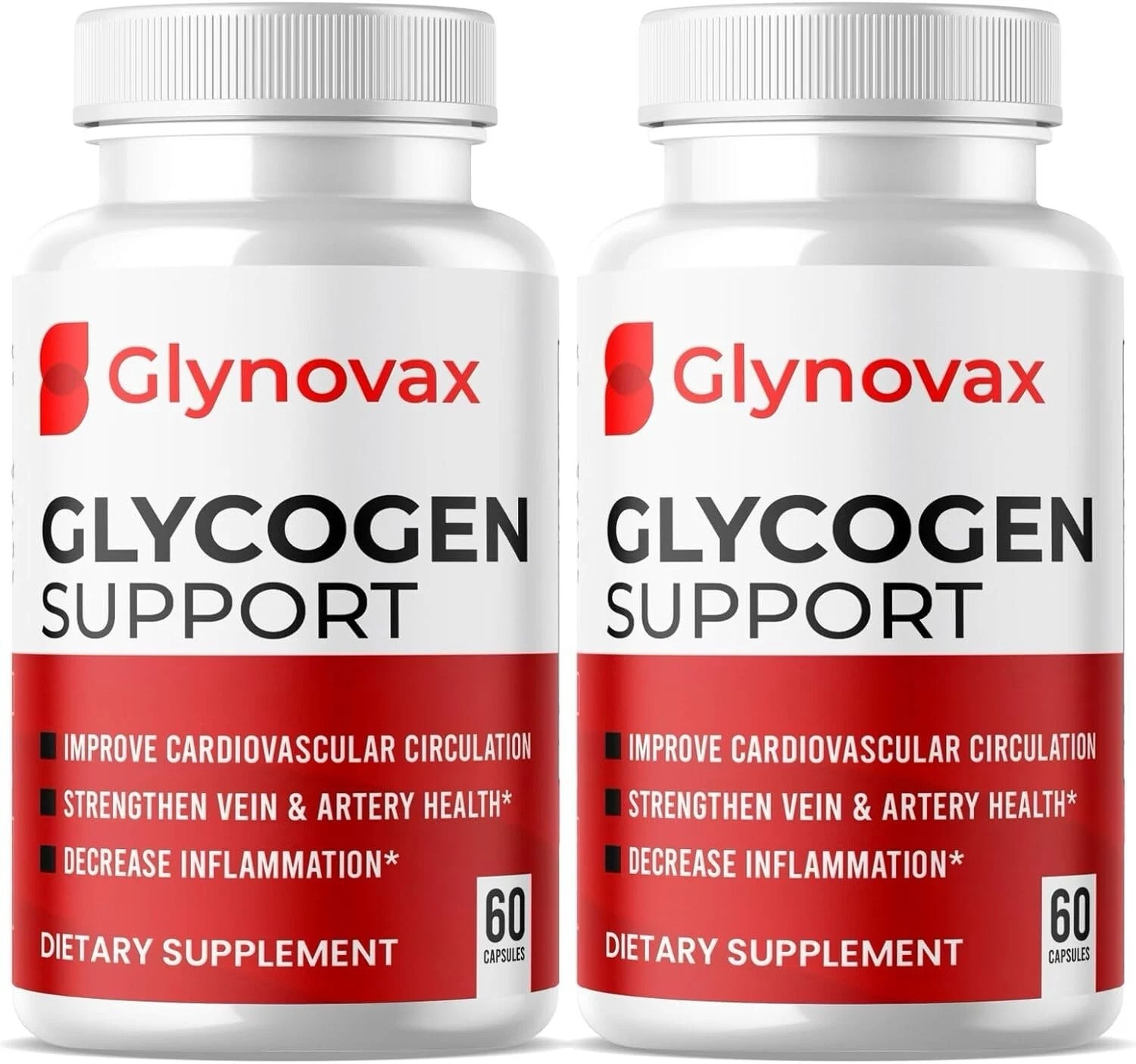 Glynovax Glycogen Support Formula Pills Dietary Supplements 120 Capsules 2 Pack
