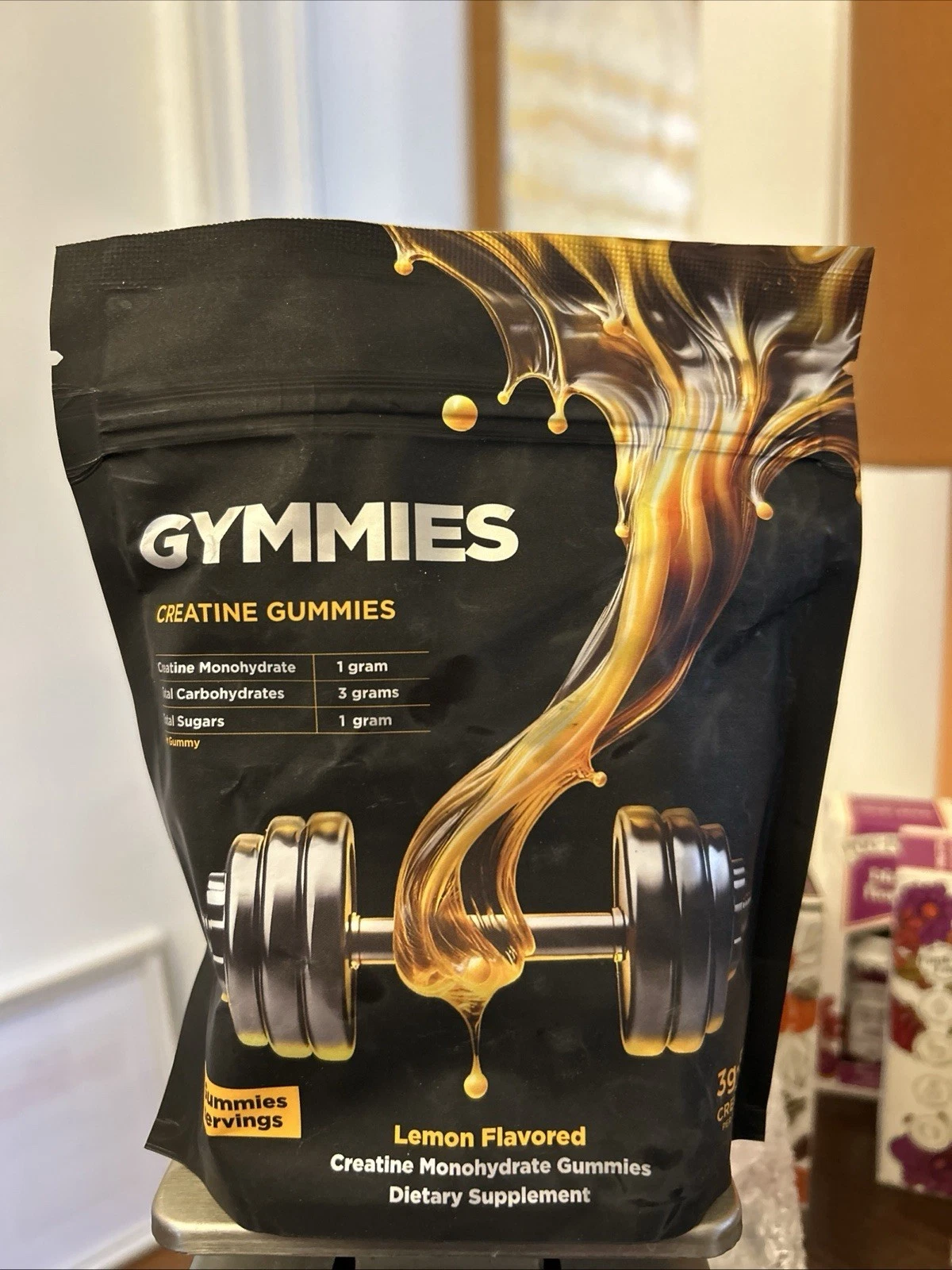 Creatine Gummies 90 servings, Lemon Flavored 3g-5g, by GYMMIES