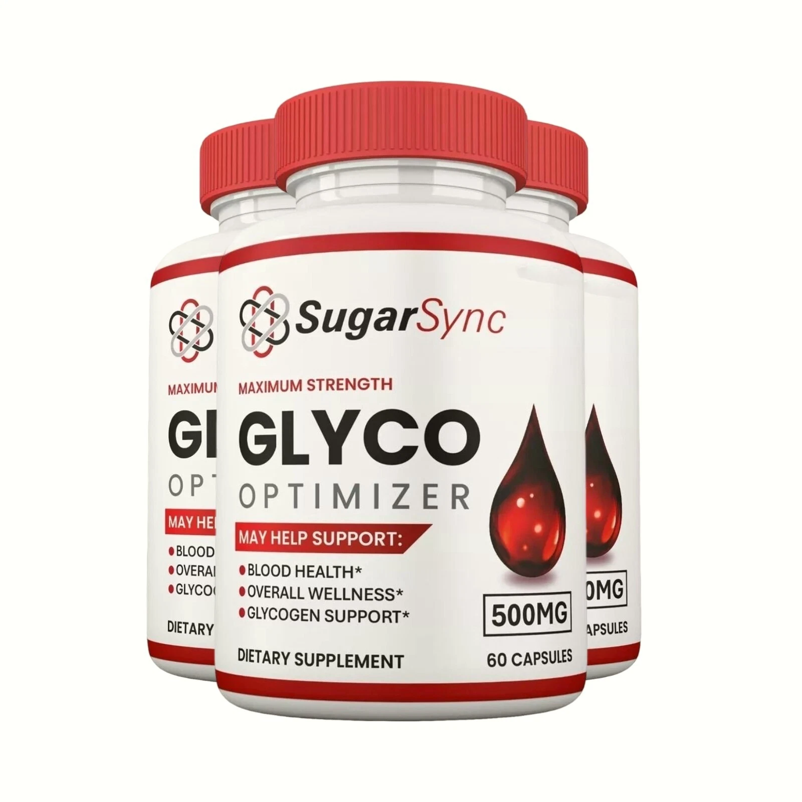 3-Pack Sugar Sync Glyco Optimizer, SugarSync for Glycogen Support - 180 Capsules